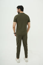 Nextage Premium Ultra Stretch Olive Green Tracksuit