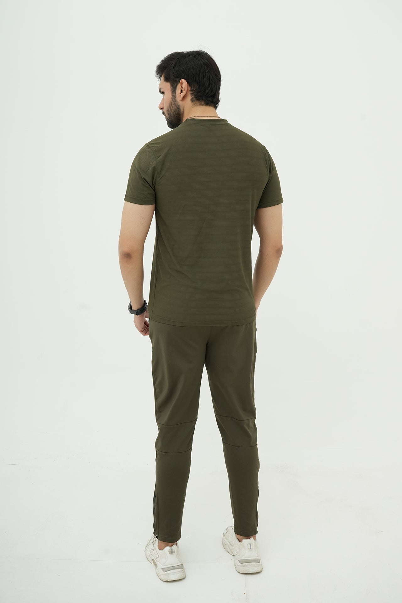 Nextage Premium Ultra Stretch Olive Green Tracksuit