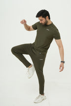 Nextage Premium Ultra Stretch Olive Green Tracksuit
