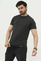 Nextage Black Ultra Stretch Activewear Tracksuit