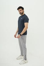 Nextage Grey Blue Ultra Stretch Spandex Tracksuit