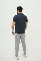 Nextage Grey Blue Ultra Stretch Spandex Tracksuit