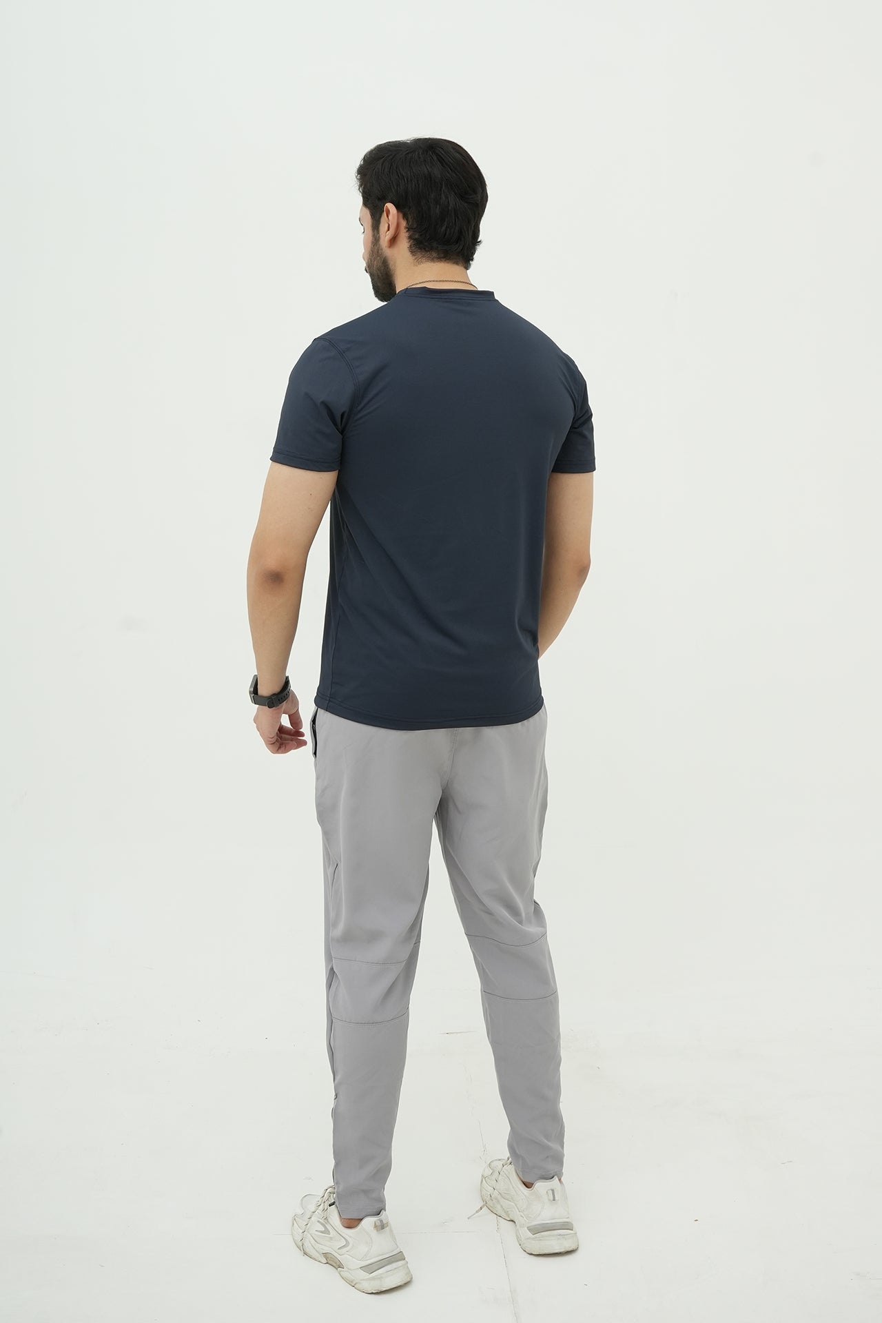 Nextage Grey Blue Ultra Stretch Spandex Tracksuit