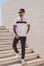 Nextage White Polo & Pant Trouser Tracksuit