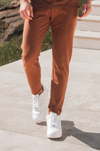 Brown Basic Slim Fit Trouser