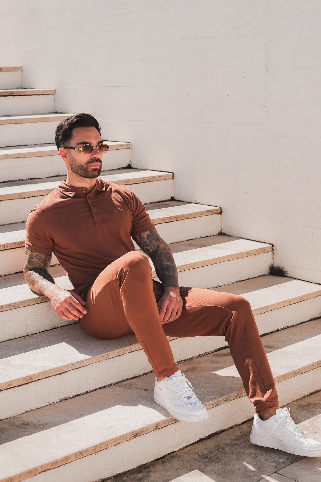 Chocolate Brown Polo Tracksuit