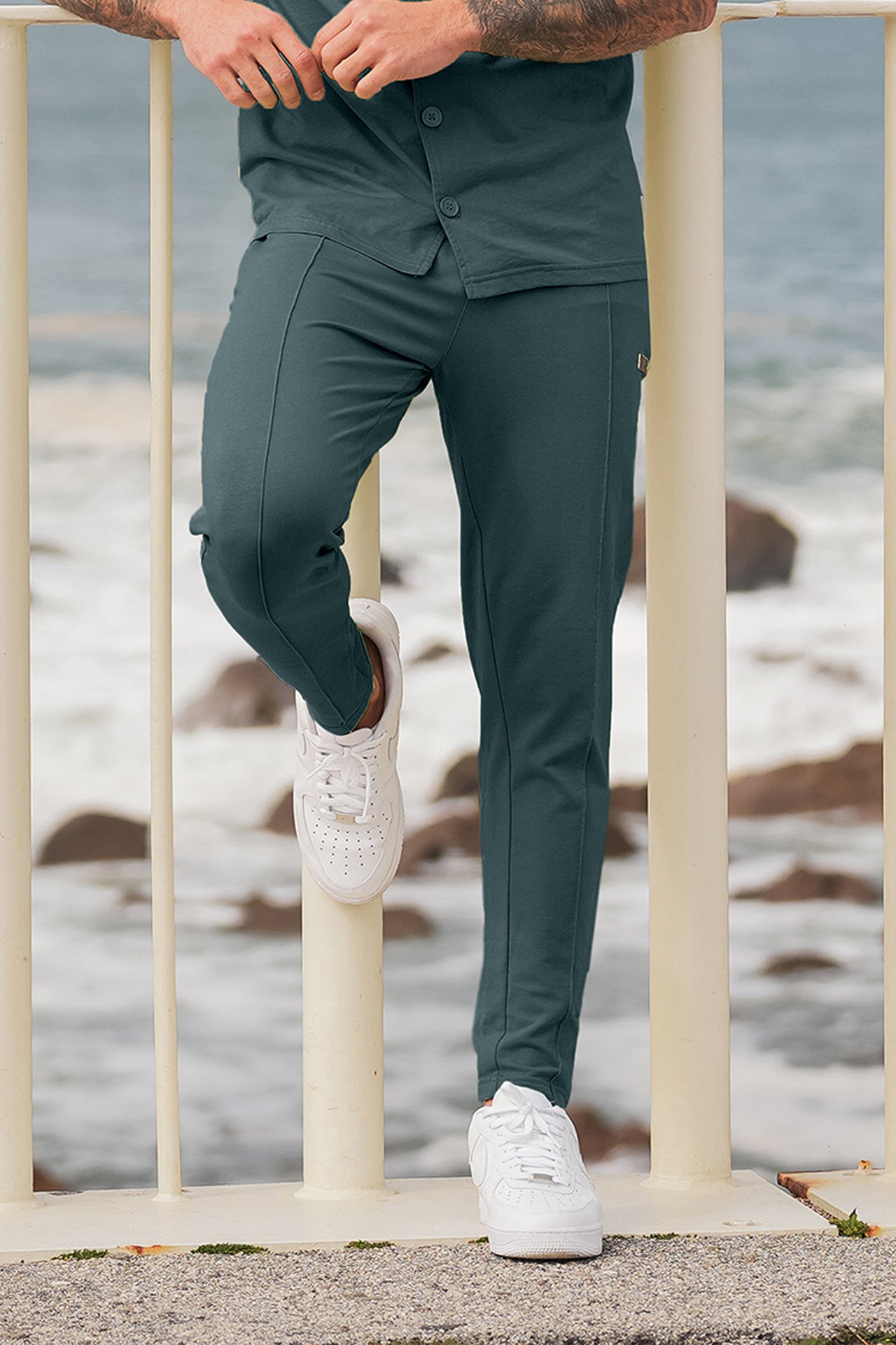 Metal Slogan Smoke Grey Trouser