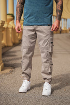 Ash Grey Premium Twill Cargo Trouser