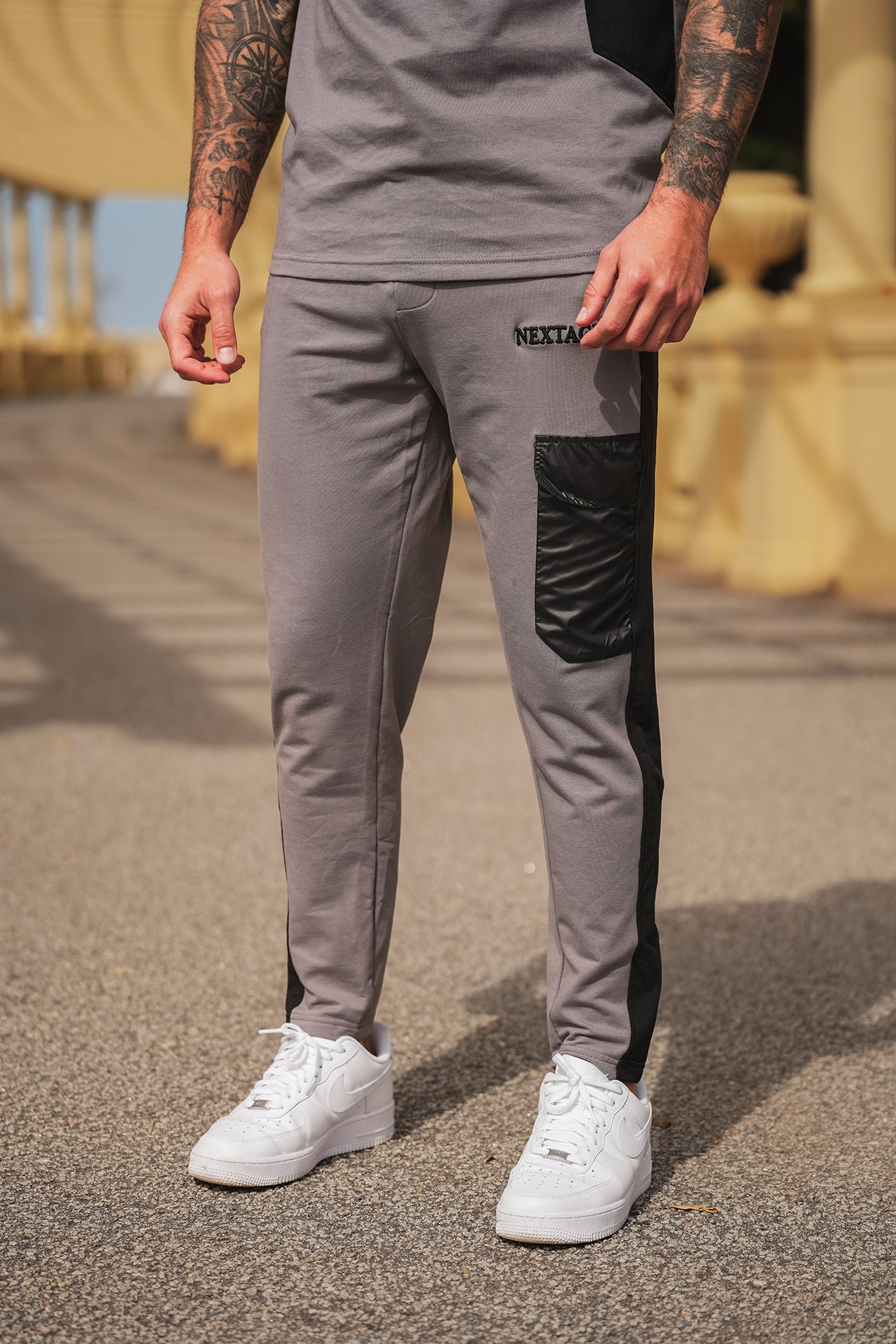 Light Grey Pocket Style Tracksuit
