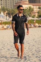 Black Grey Dri-Fit Short Set