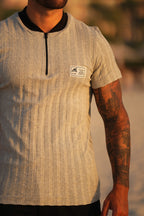 Jacquard Jersey Grey Black Short Set