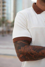 Premium OffWhite Slub Contrast Tracksuit