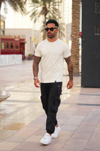 Ultra Stretch Premium Textured Printed Cargo Tracksuit