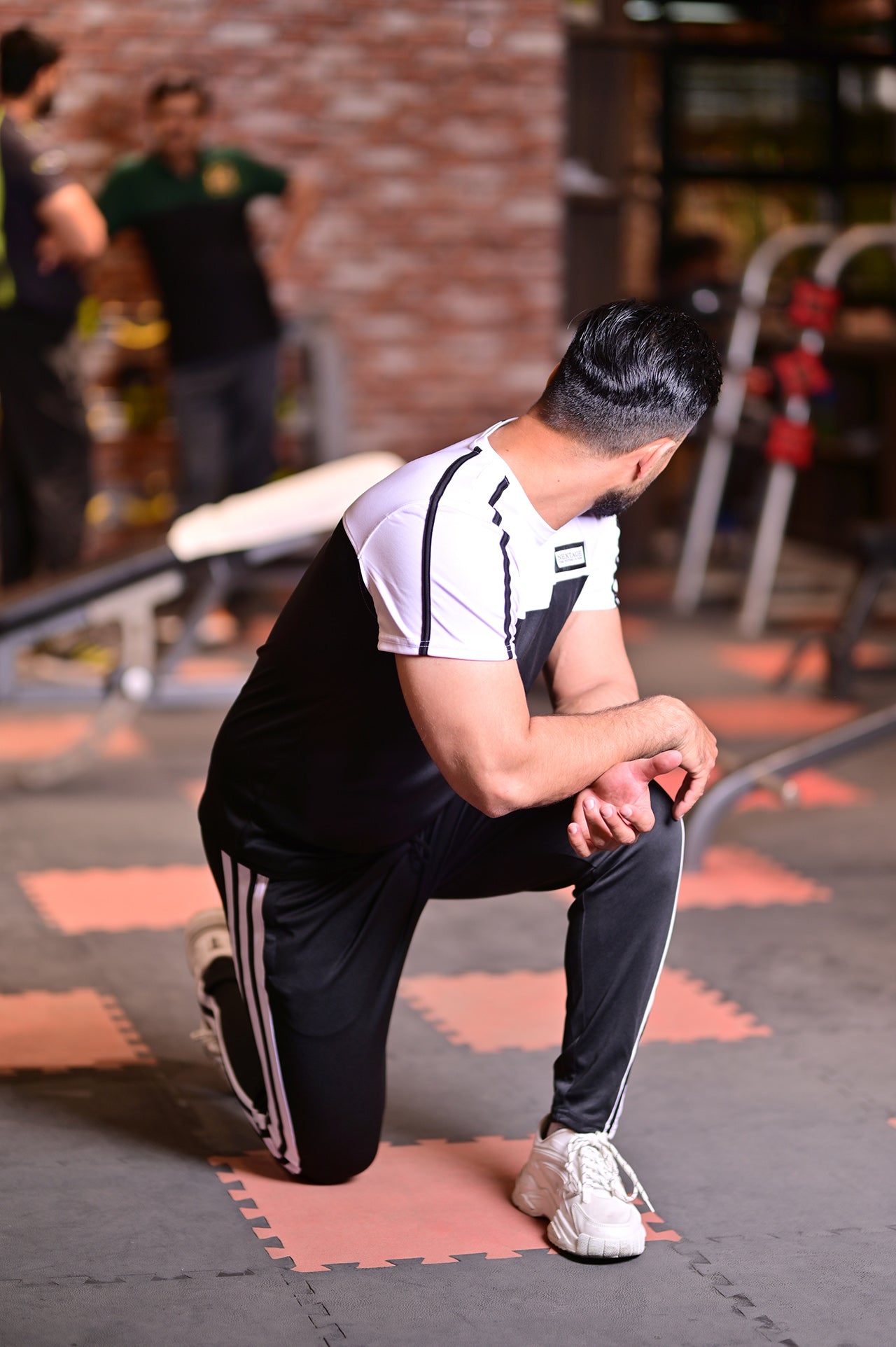 Black Side Stripe Dri-Fit Tracksuit