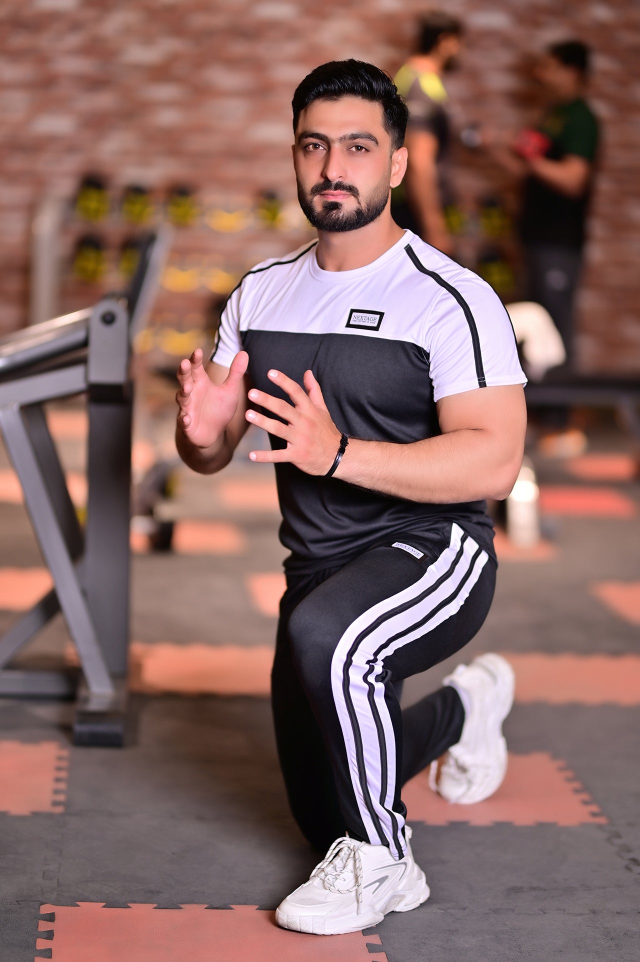 Black Side Stripe Dri-Fit Tracksuit