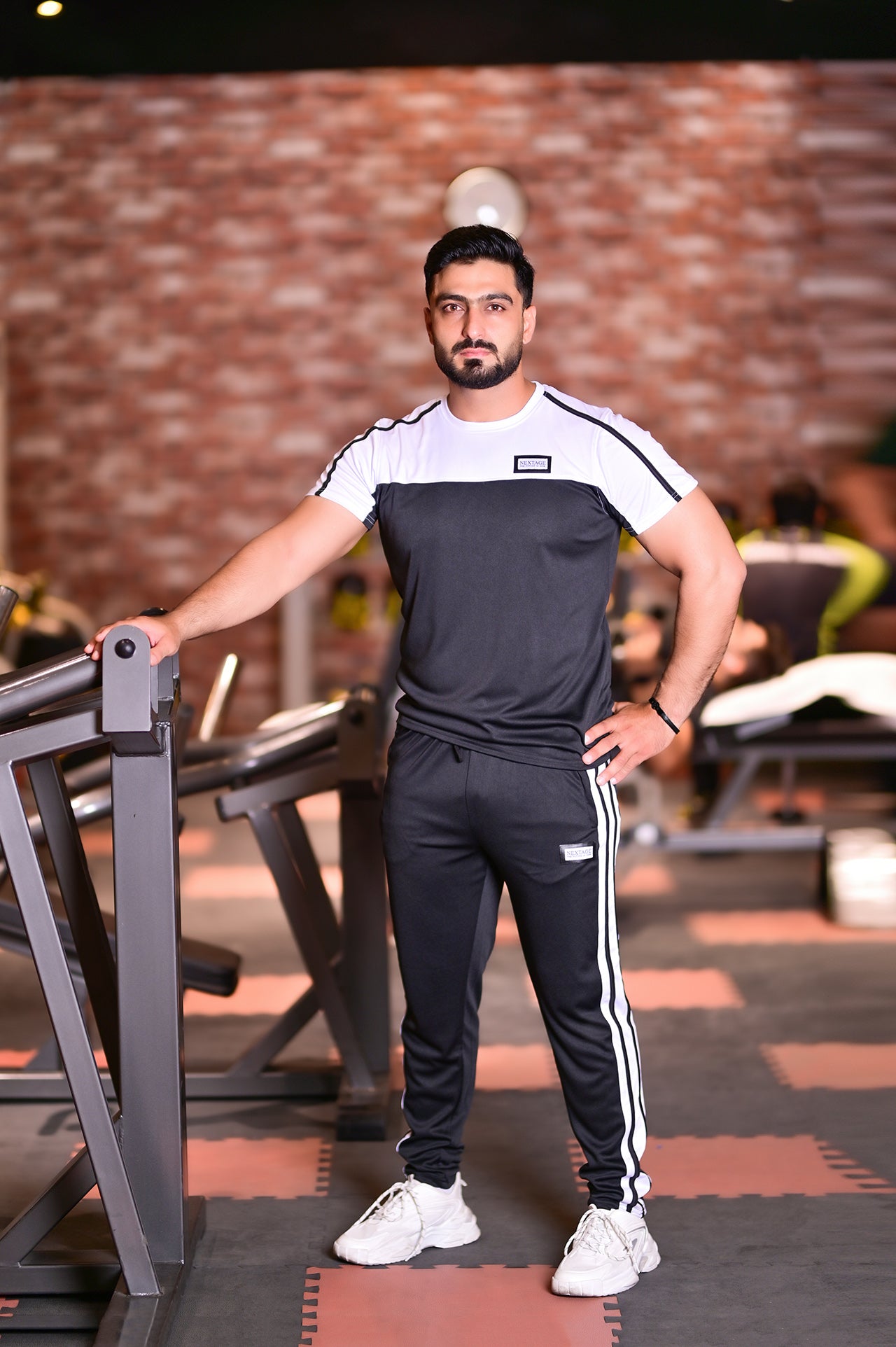 Black Side Stripe Dri-Fit Tracksuit