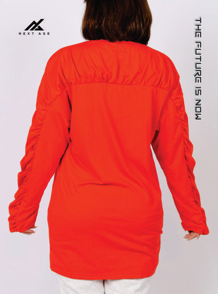 Red ladies Tshirt Back Style-Next Age Clothing