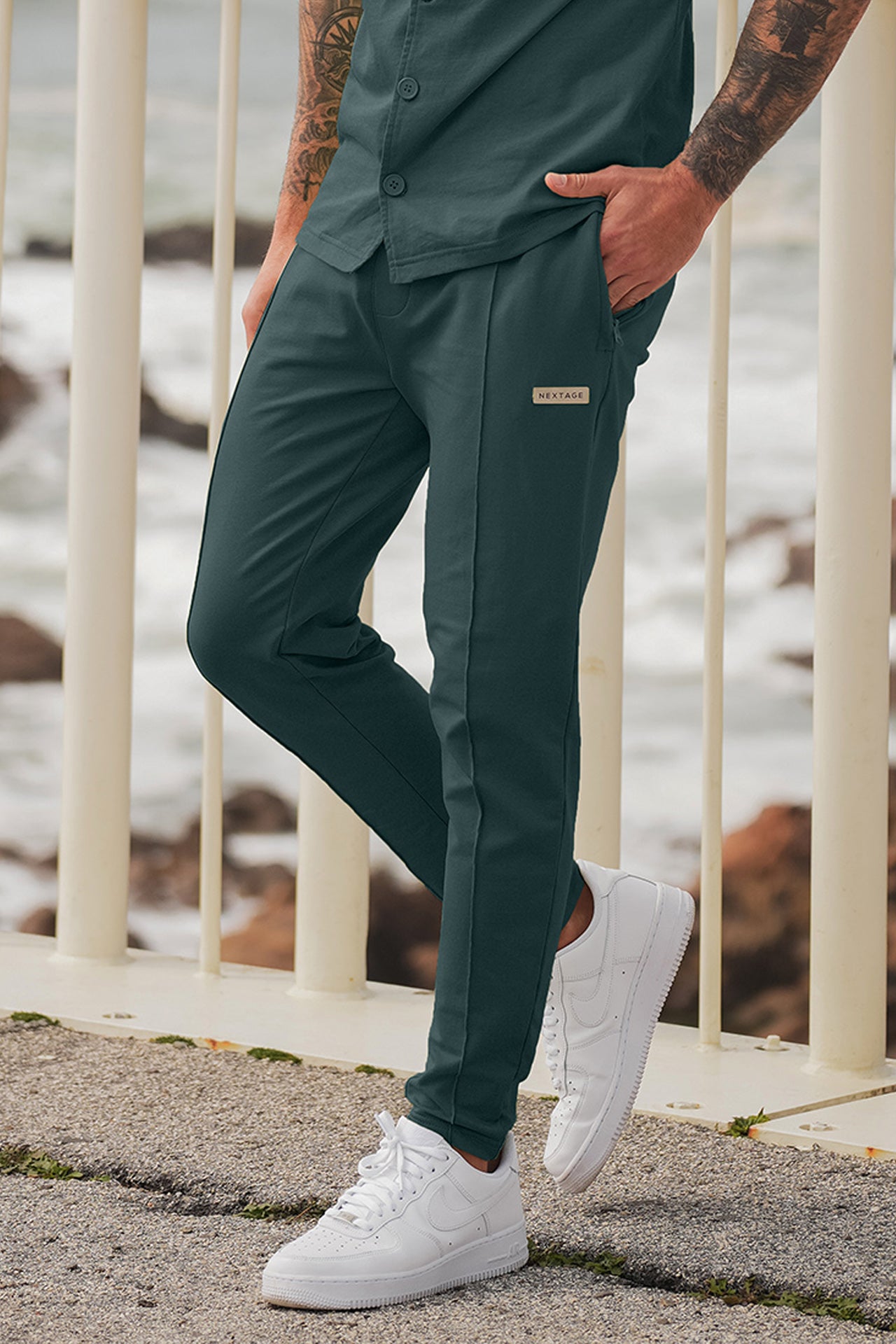 Metal Slogan Smoke Grey Trouser