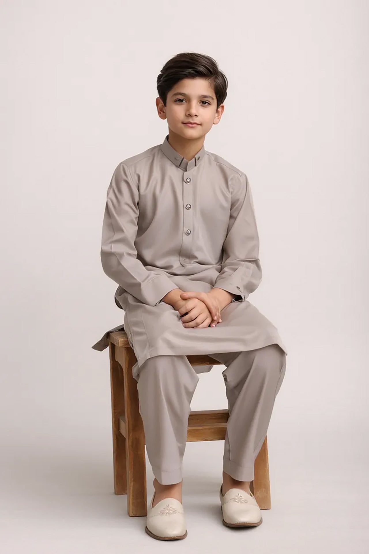 Nextage Kids Beige Kurta Shalwar Set