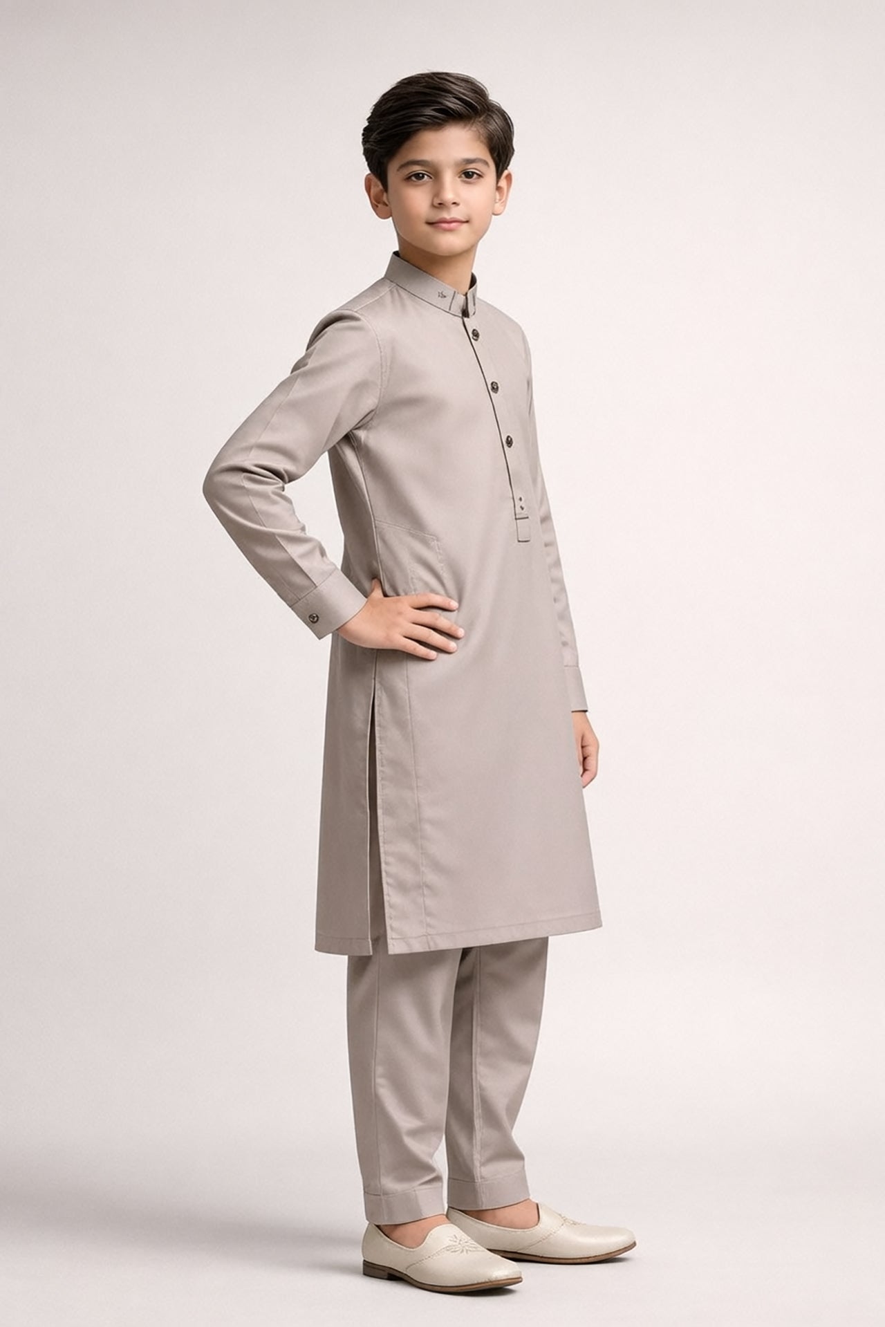 Nextage Kids Beige Kurta Shalwar Set