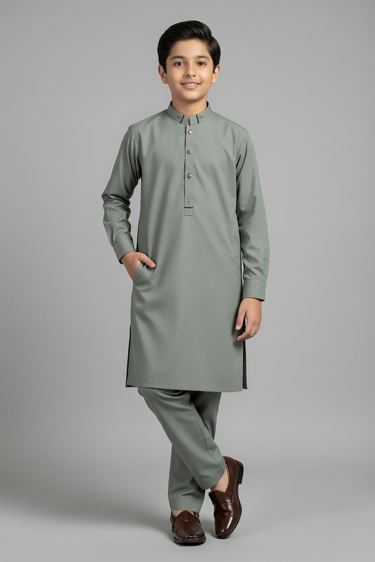 Nextage Kids Sea Green Kurta Shalwar Set