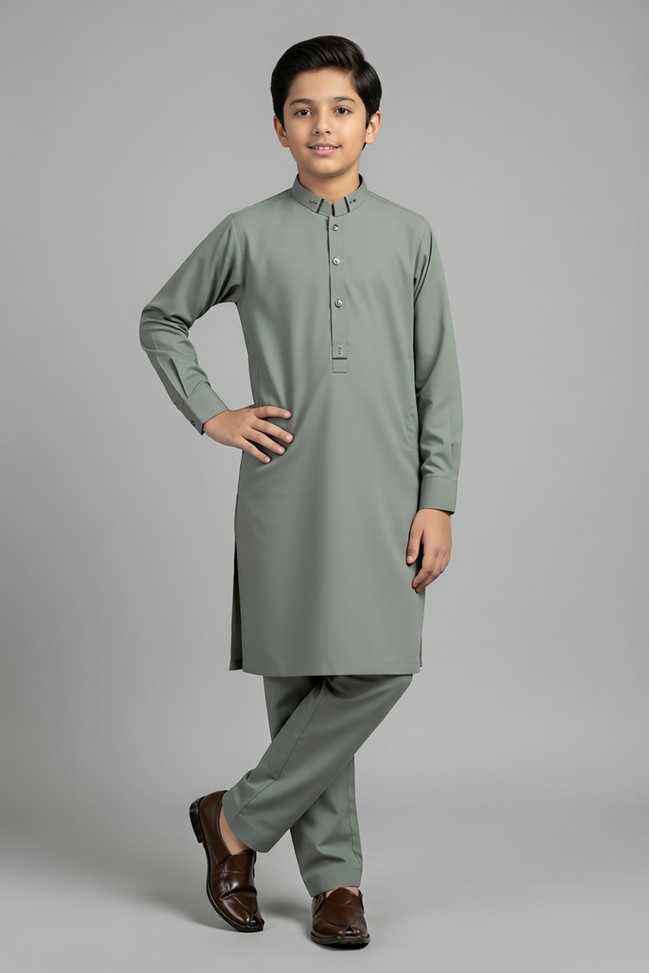 Nextage Kids Sea Green Kurta Shalwar Set
