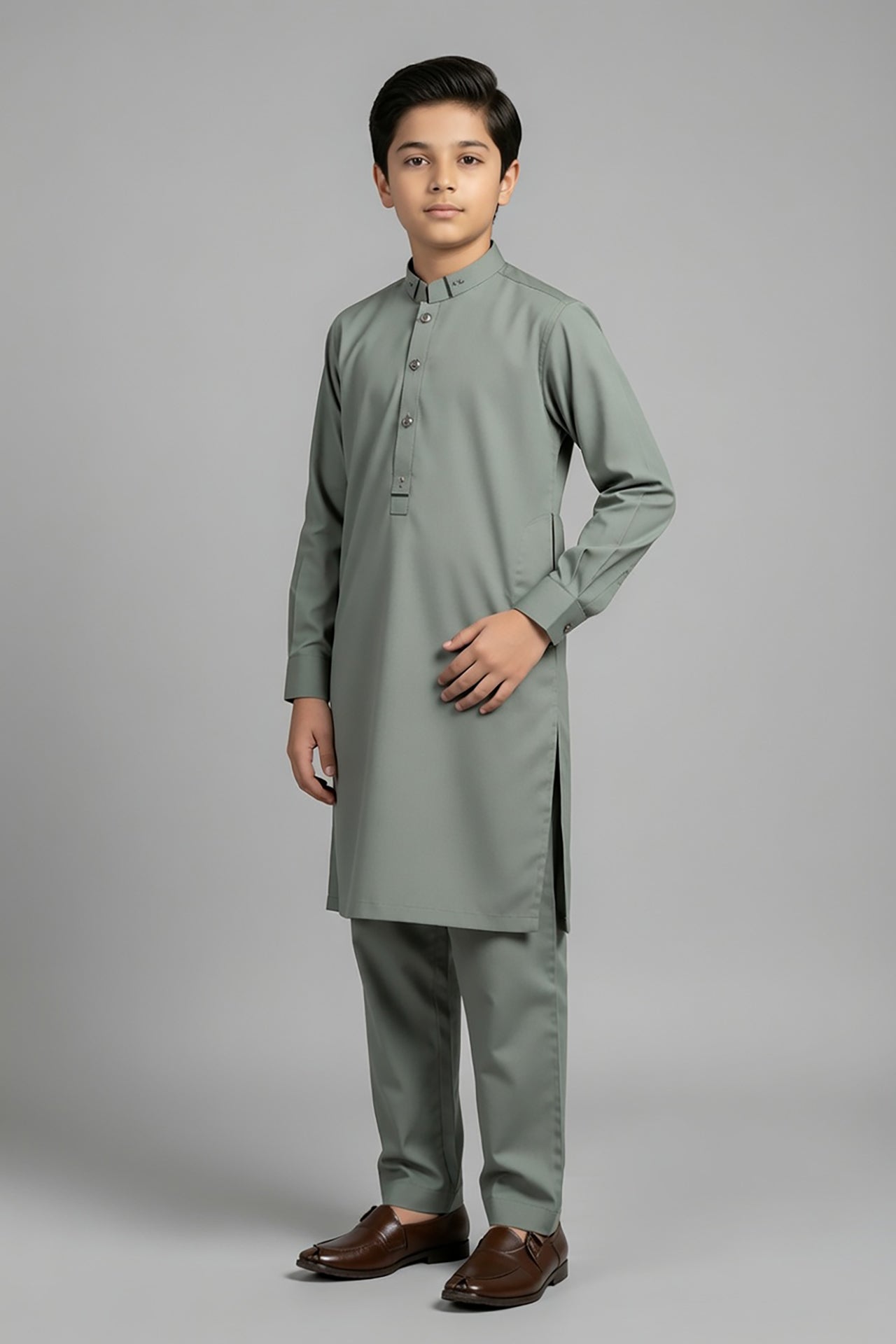 Nextage Kids Sea Green Kurta Shalwar Set