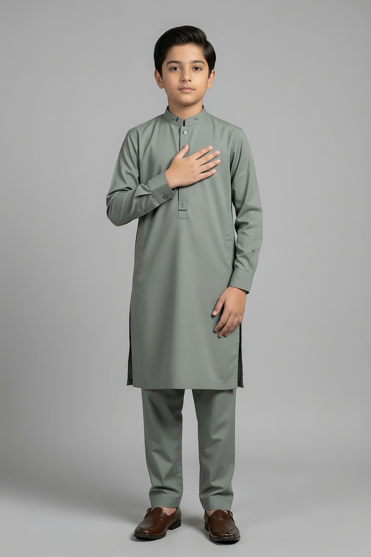 Nextage Kids Sea Green Kurta Shalwar Set