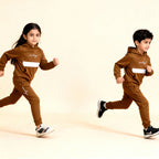 Nextage Brown Embroidered Tracksuit