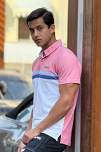 Nextage Pink Dyed Polo Shirt