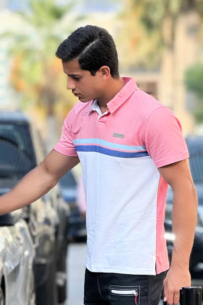 Nextage Pink Dyed Polo Shirt