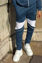 Blue piping Cotton Trouser