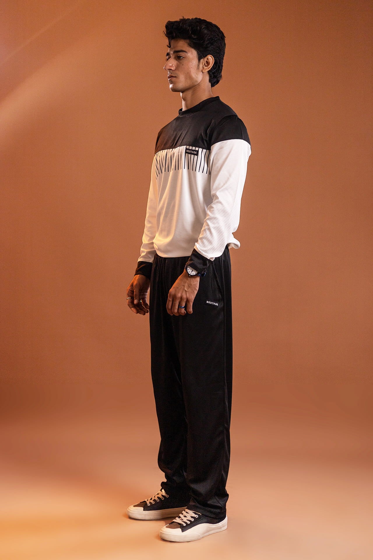 Textured panel tracksuit detail