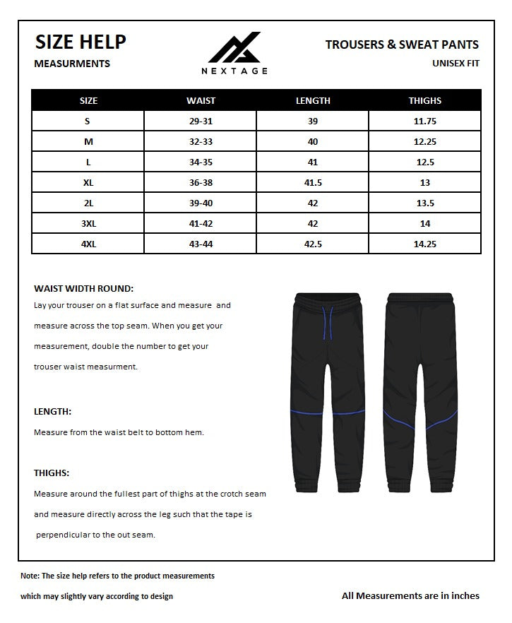 Size chart for PrimeWeave Twill Cream Trouser – Exclusive Drop