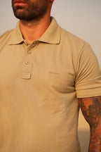 Nextage Cotton Beige Polo Shirt