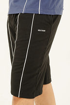 Black Piping Detail Short