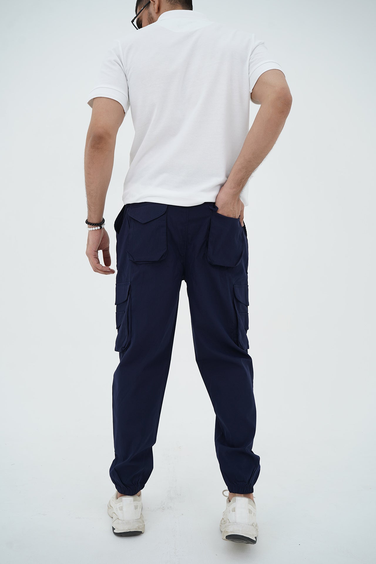 Nextage Premium Polo Cargo Navy/White Tracksuit