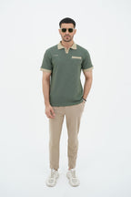 Nextage Embroidered Slub Yarn Polo Tracksuit