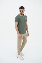 Nextage Embroidered Slub Yarn Polo Tracksuit