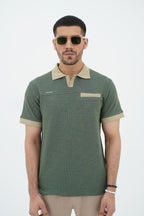 Nextage Embroidered Slub Yarn Polo Tracksuit