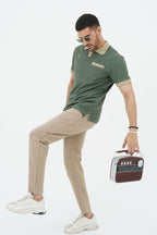 Nextage Embroidered Slub Yarn Polo Tracksuit