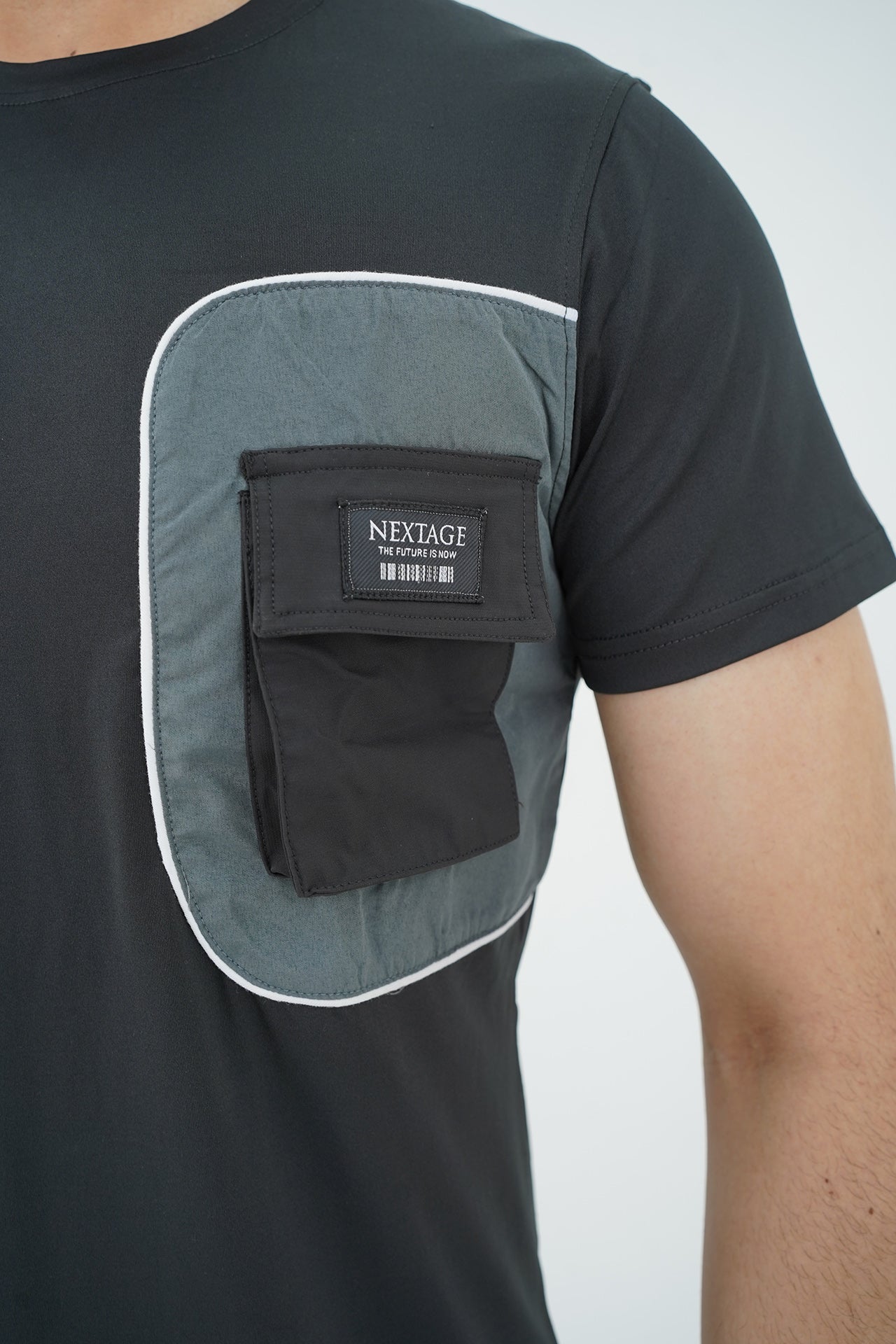 Nextage Black Spandex Cargo Tracksuit