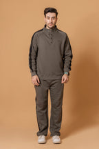 Mock Neck Tracksuit-Two-Piece Activewear Set