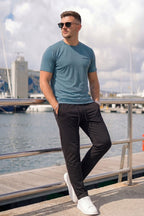 Premium Teal Mesh Crew Neck Tracksuit