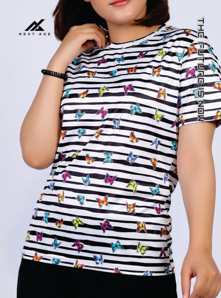Butterfly Round Neck T-Shirt, Nextage Casual Wear in Pakistan