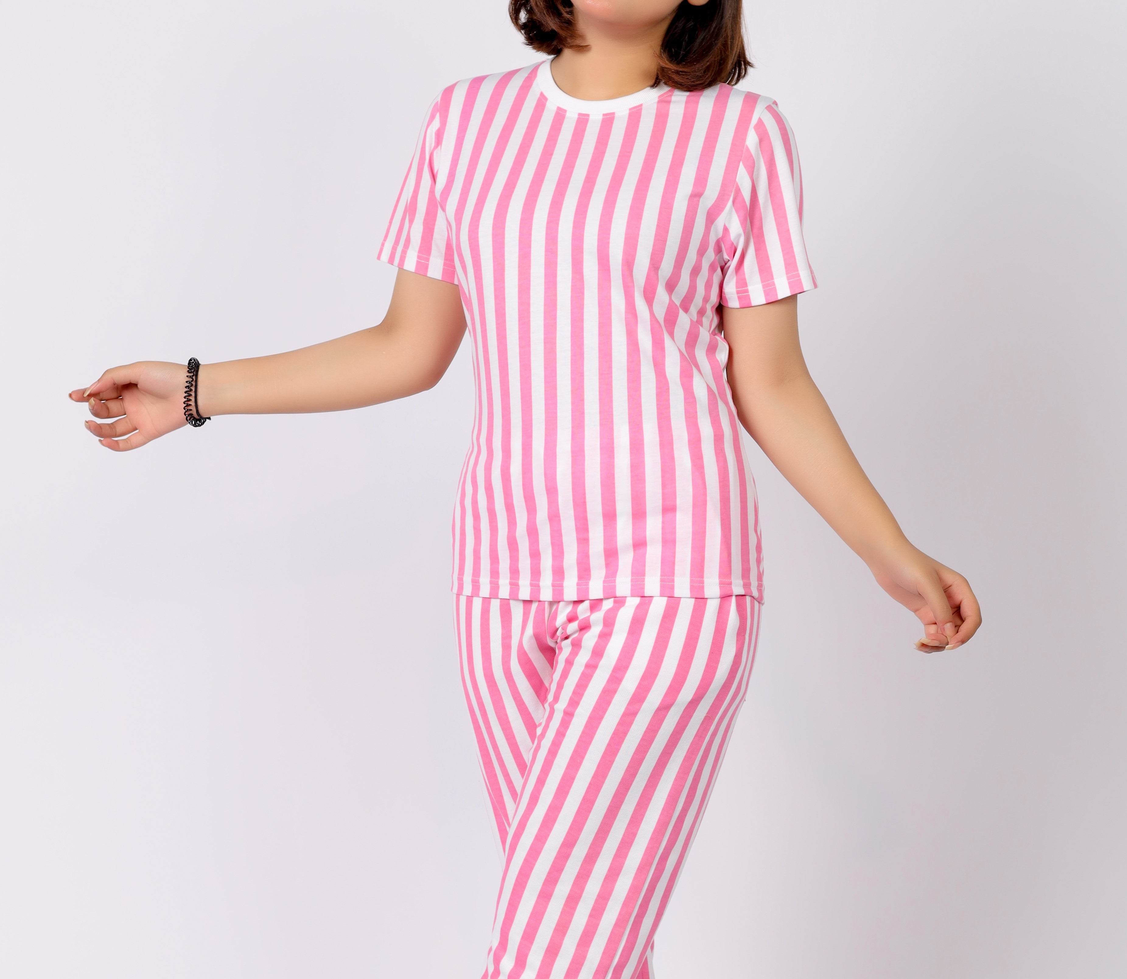 Stripe Detail Half Sleeve T-Shirt