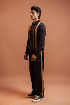 Nextage premium black track suit for men side view