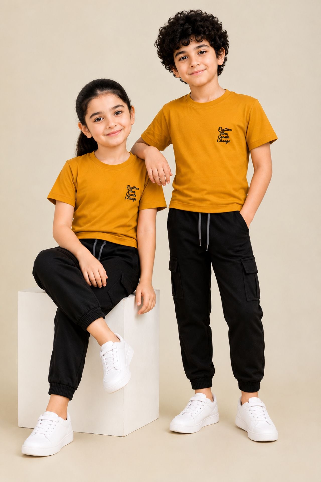 nextage kids black cargo tracksuit
