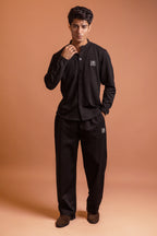 nextage Black utility co ord set Pakistan - front view