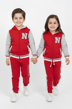 Nextage Kids Red Varsity Tracksuit